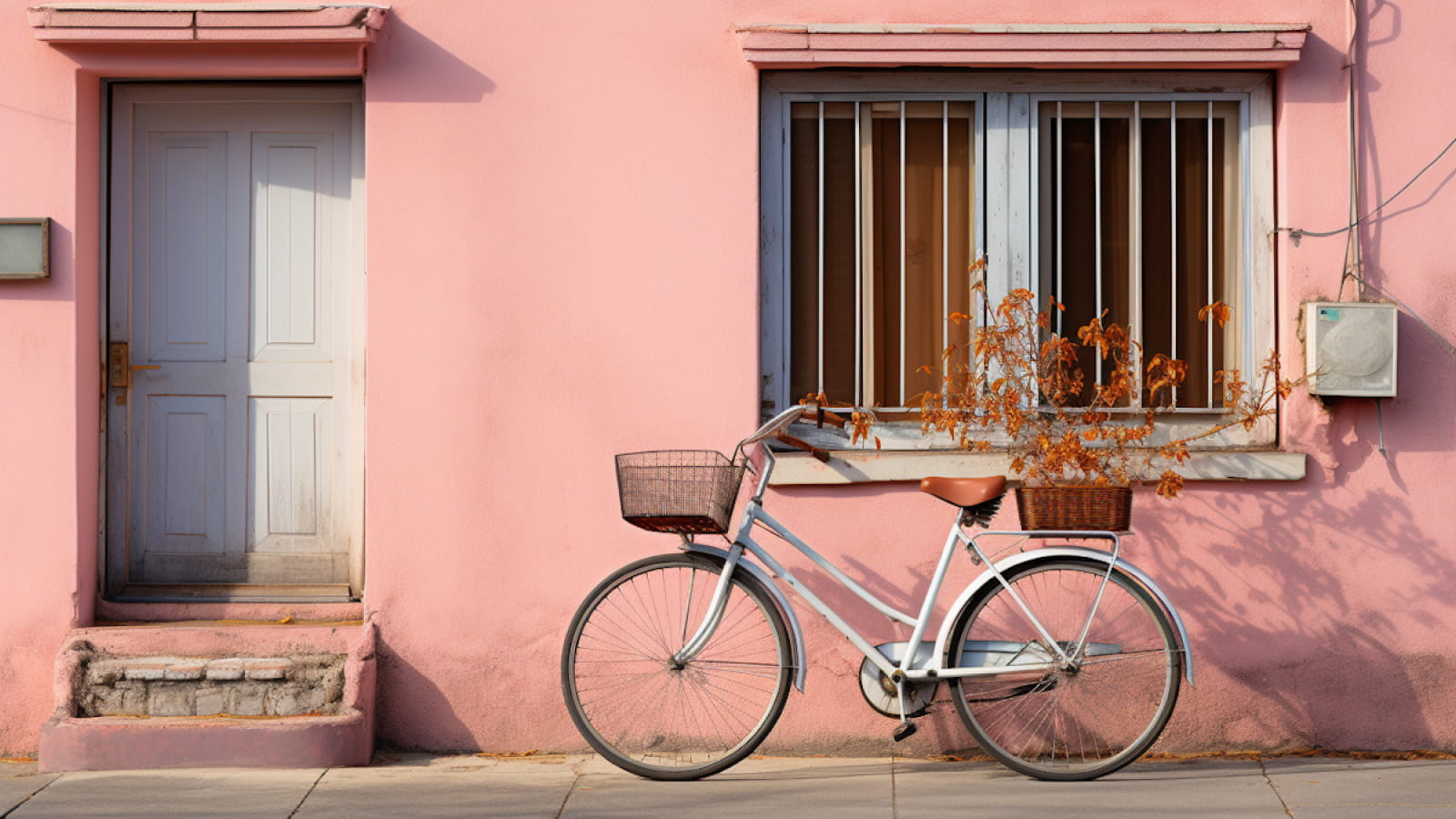 A Quiet Morning in a Pastel Town
